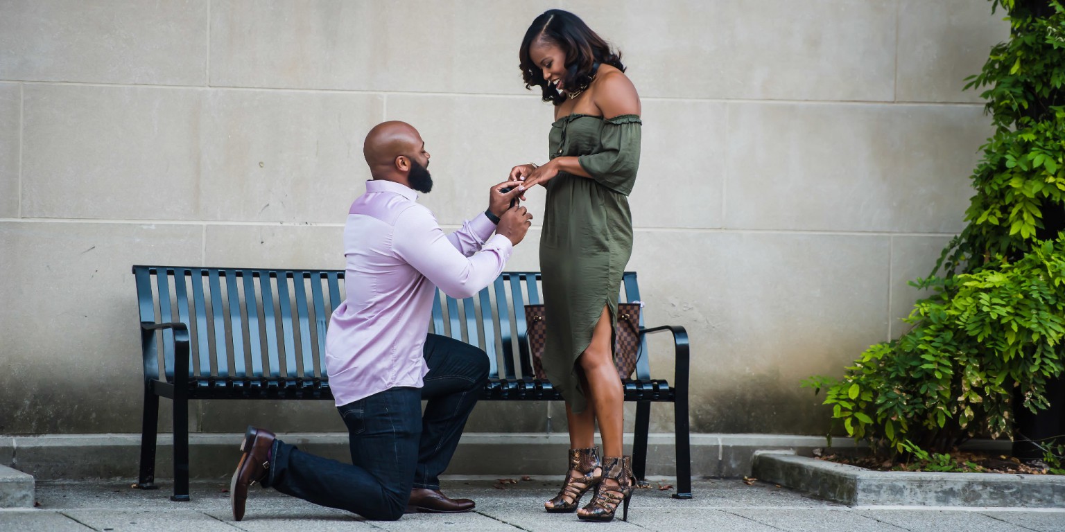 Paul Constantine proposing to Janese Banks