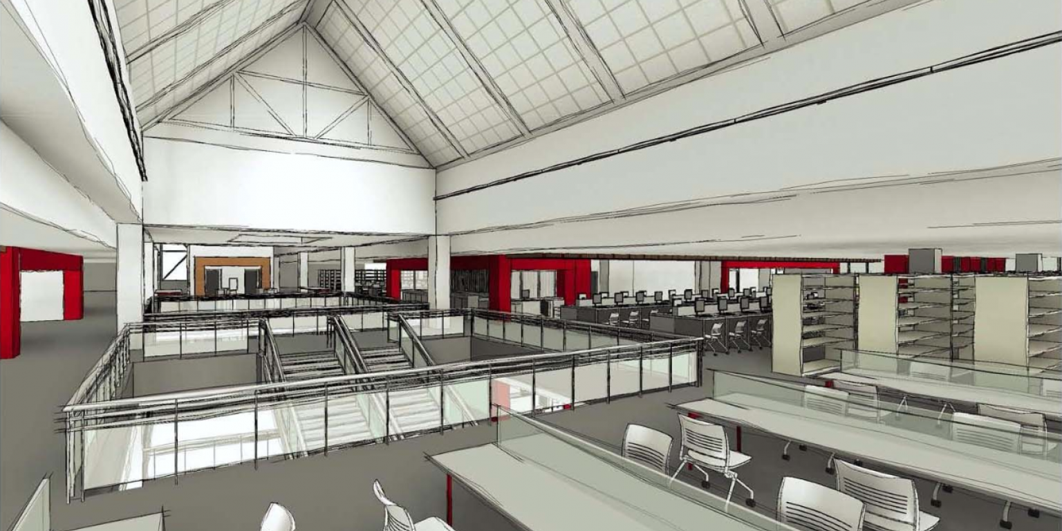 Design for fourth floor of University Library