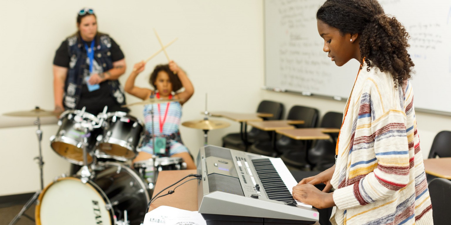 Girls rock out at Girls Rock camp.