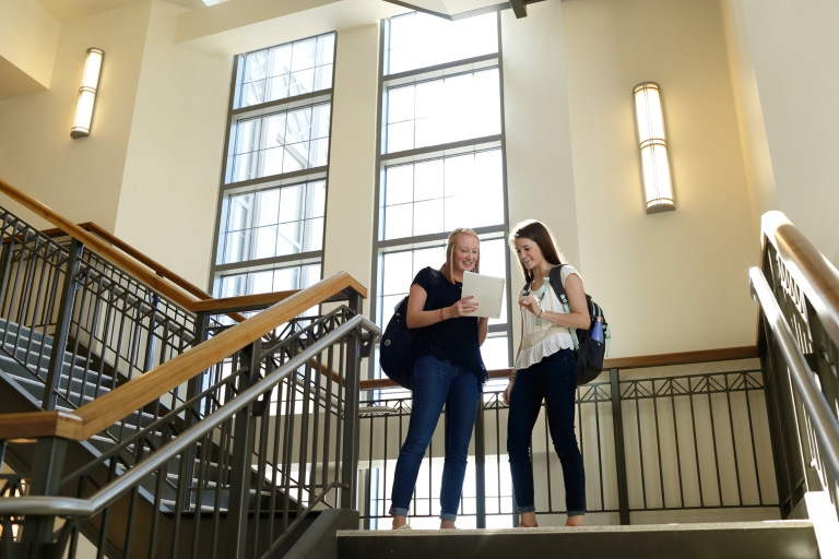 Student in Hodge Hall