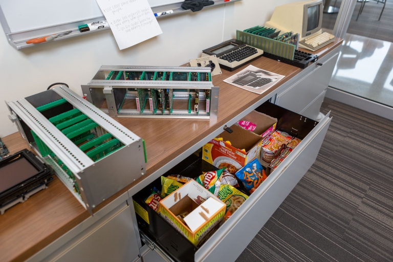 A snack drawer in CyberLab