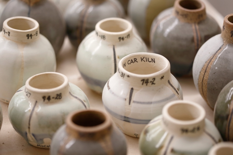 A row of pottery