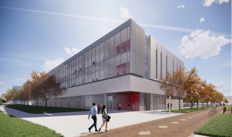 A rendering of Innovation Hall, a multidisciplinary research and classroom building