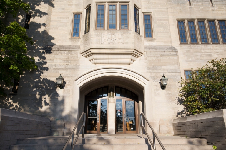 Entrance to IU law building