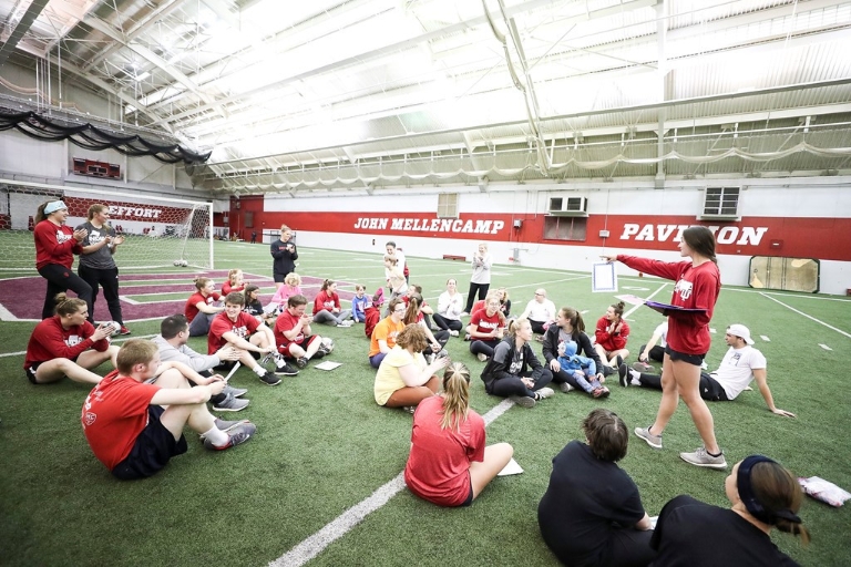 Students at John Mellencamp Pavilion