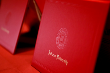 Red Indiana University diploma covers