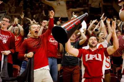 The IUPUI crowd gets riled up for a game of hoops