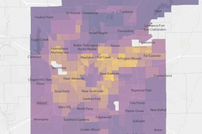 Indianapolis map of COVID-19 neighborhood risk