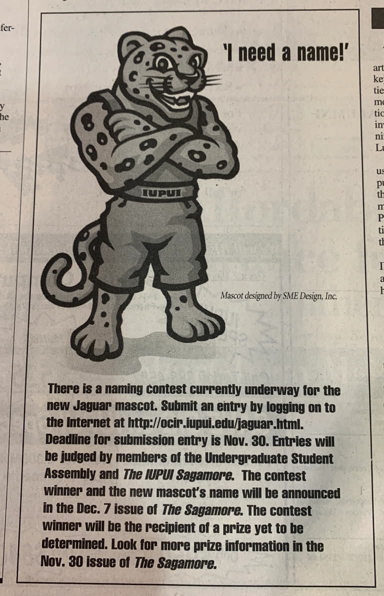 an early rendering of Jinx appears in a 1998 student newspaper