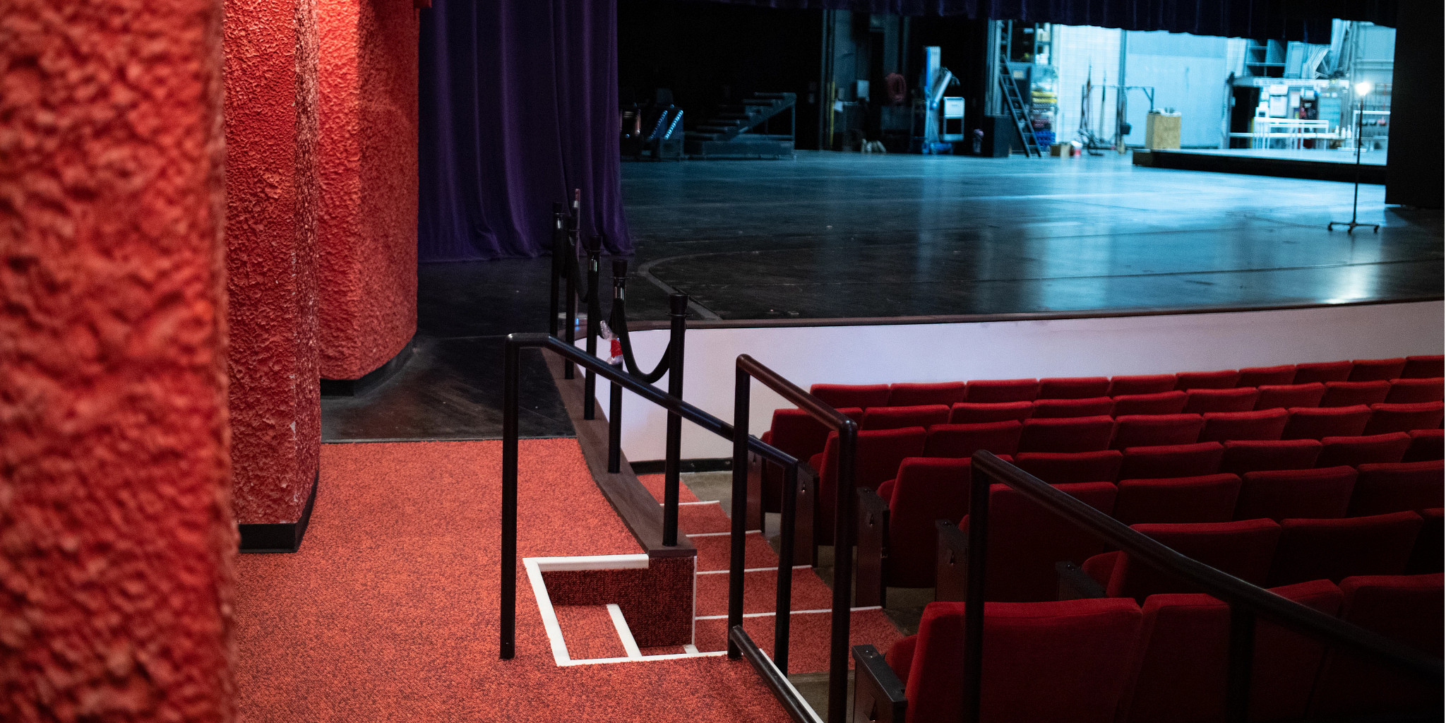 Updated ramp inside the theater