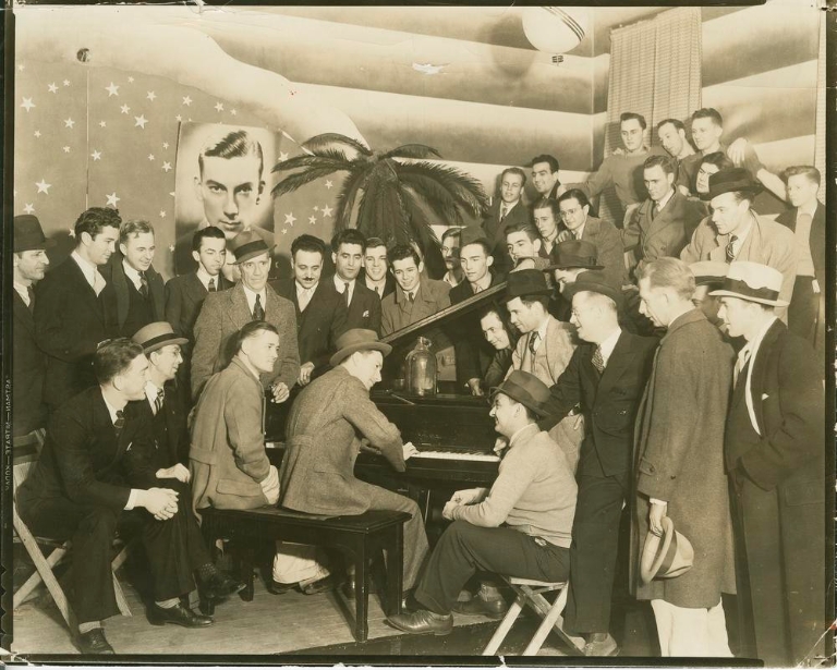 Hoagy Carmichael playing at the Book Nook