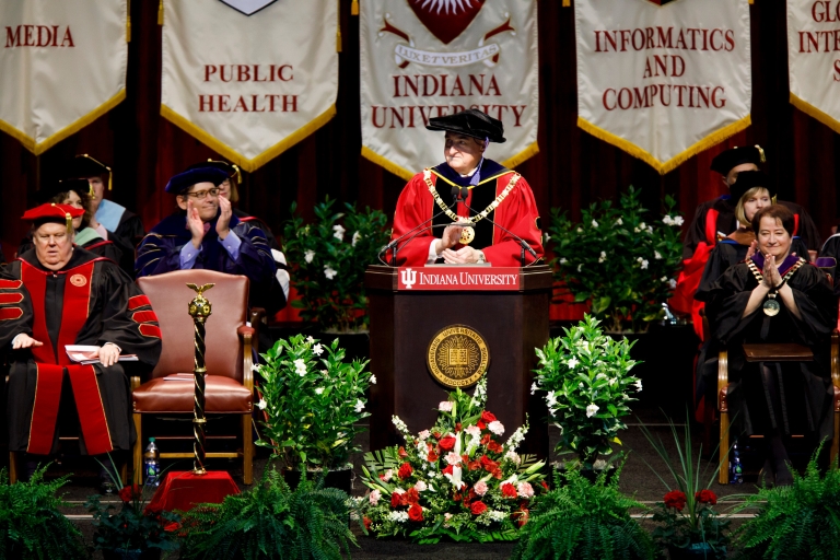 IU President Michael A. McRobbie at 2017 IU Bloomington ceremony