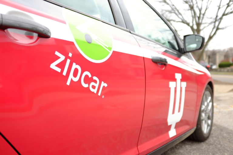 The side of an IU Zipcar