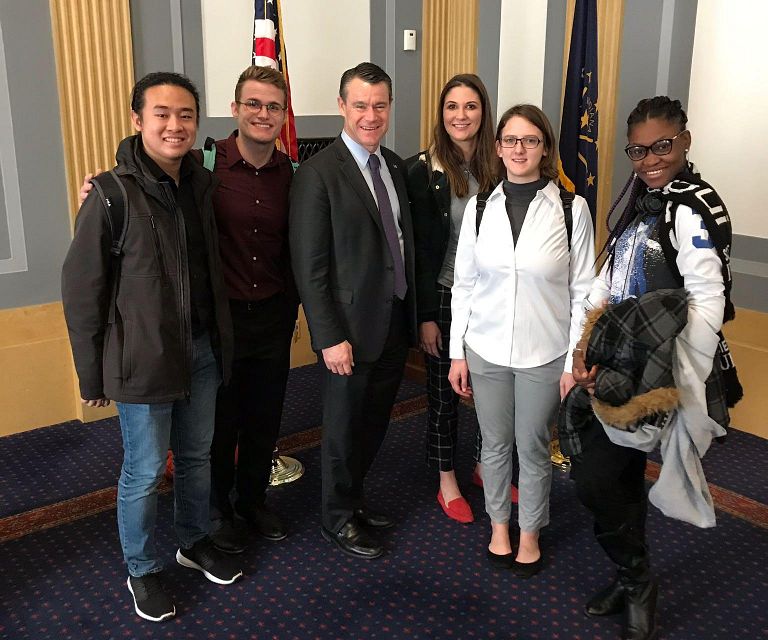 Students meet Sen. Todd Young