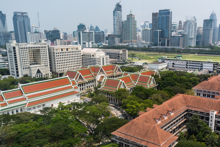 Aerial view of Chulalongkorn University