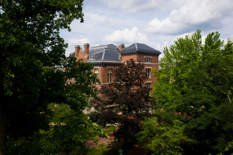 Exterior photo of Owen Hall on IU Bloomington campus