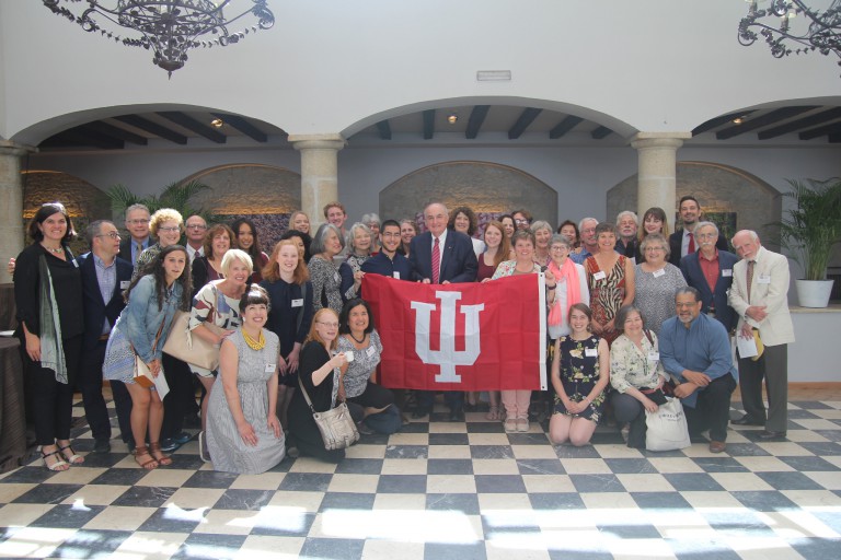 The IU delegation at the 50th anniversary celebration of the Madrid Program