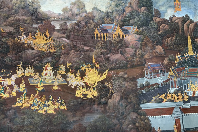 A mural at the Grand Palace in Thailand.