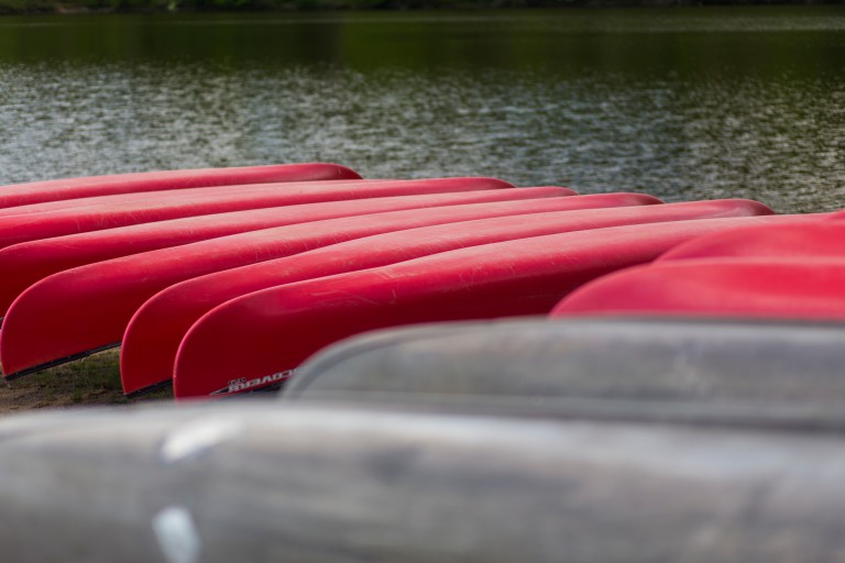 Canoes near water