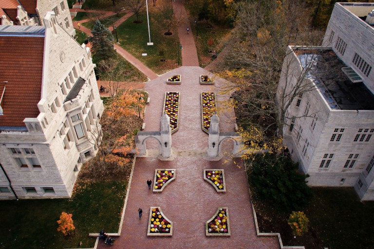 View of the IU Bloomington campus.