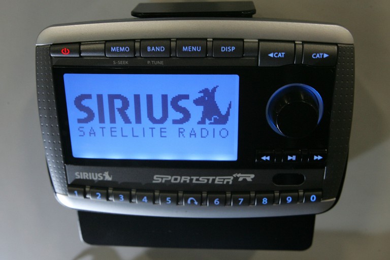 A portable SiriusXM radio