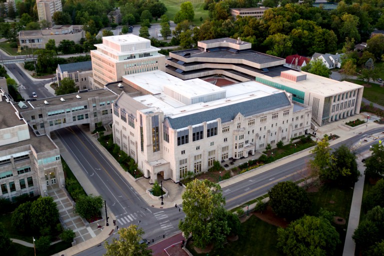 Exterior image of Hodge Hall, home of the Kelley School of Business