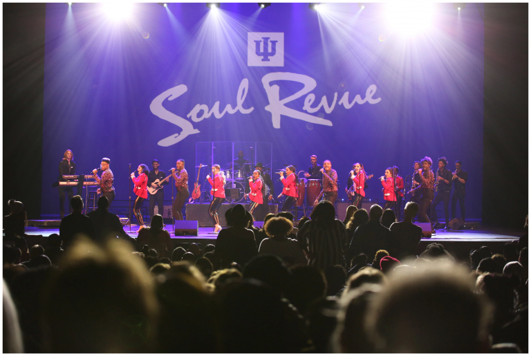 Members of the IU Soul Revue perform on stage