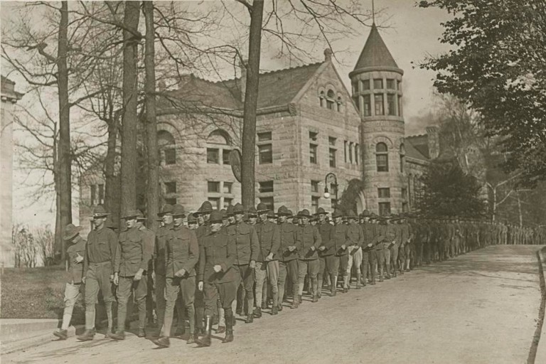 Armistice Celebration at IU Bloomington in 1918