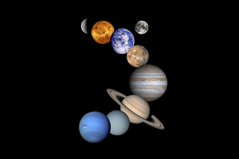 Schematic of planets