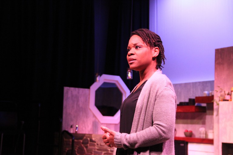 Actress Tiffany Gilliam performs during a dress rehearsal.