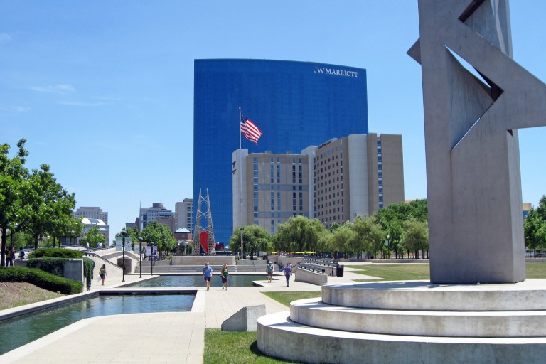 Indianapolis skyline with JW Marriott Hotel