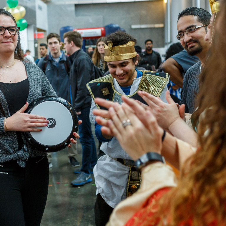 Students and the IUPUI community participate in the annual International Festival.