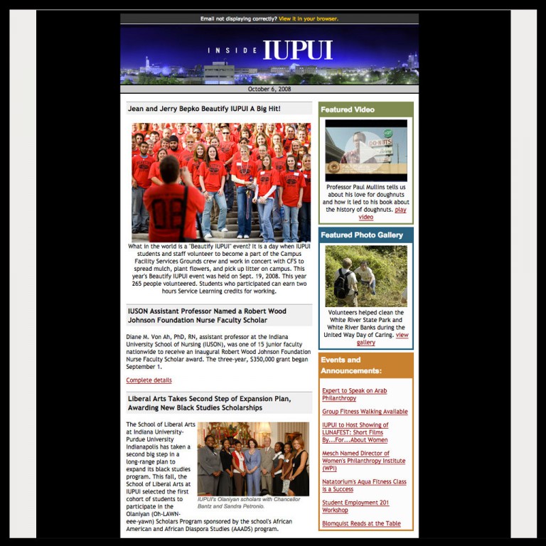 Fall 2008 introduced a brand new design, incorporating photo galleries and videos.