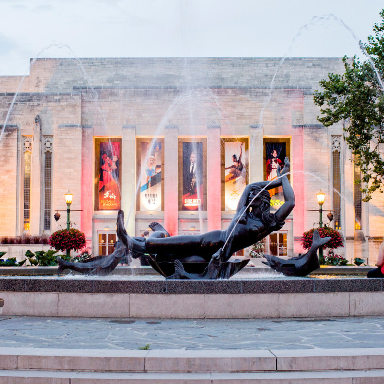 Showalter fountain on the IU Bloomington campus