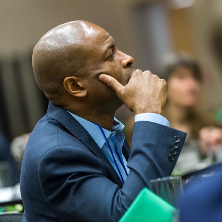 Male attendee at 2018 Sustainability Summit 