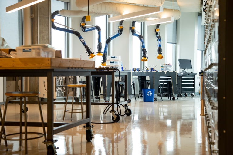 A laboratory space in Luddy Hall.