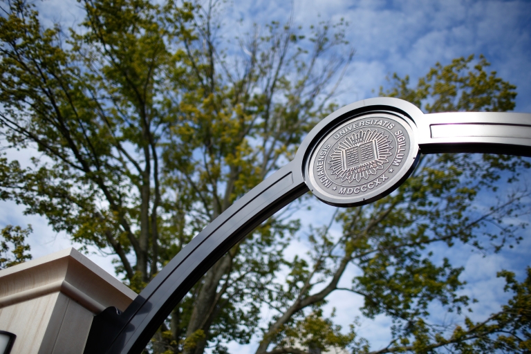 The IU seal is visible across the university.