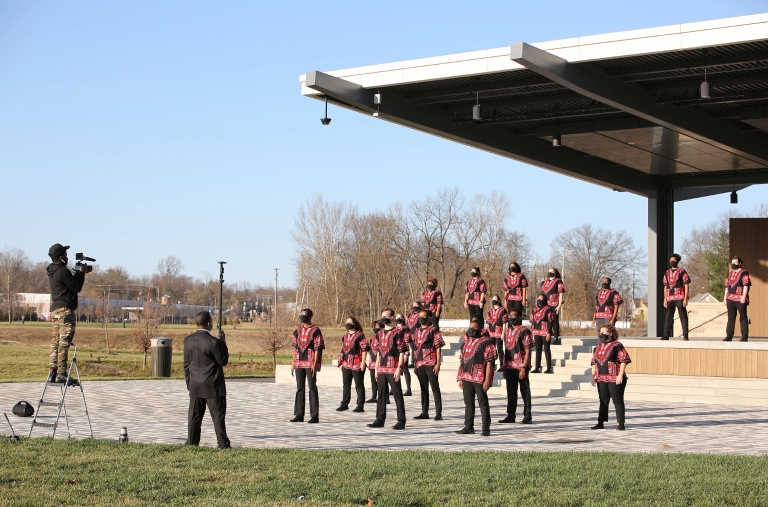 Dr. Raymond Wise directs the African American Choral Ensemble