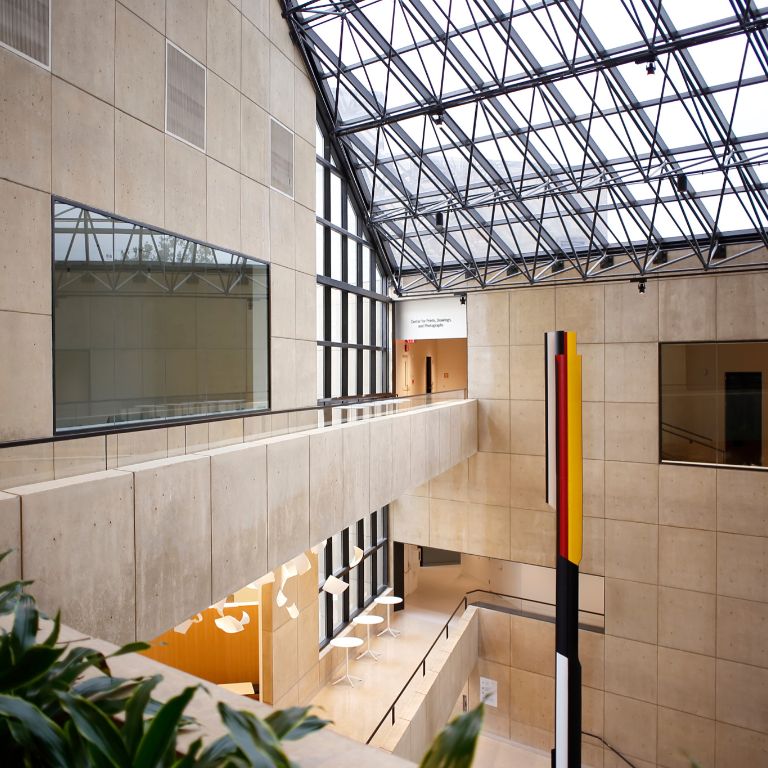 Interior of the Eskenazi Museum of Art atrium