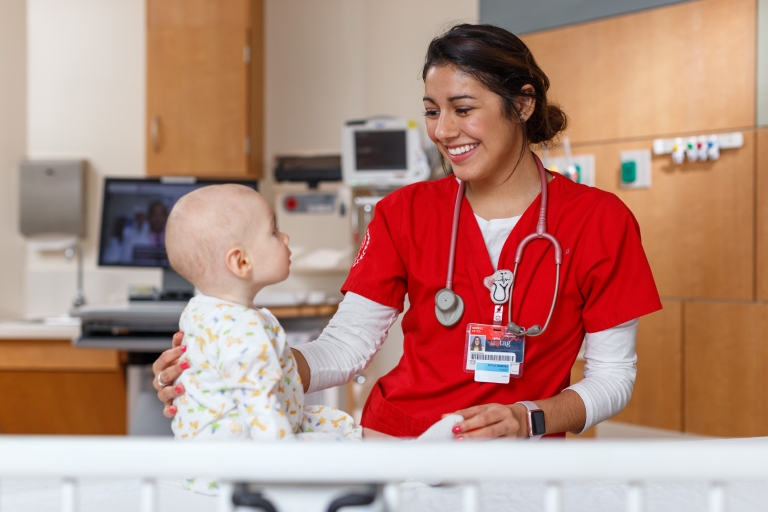 IU nursing student Keyla Ramirez at Riley Hospital