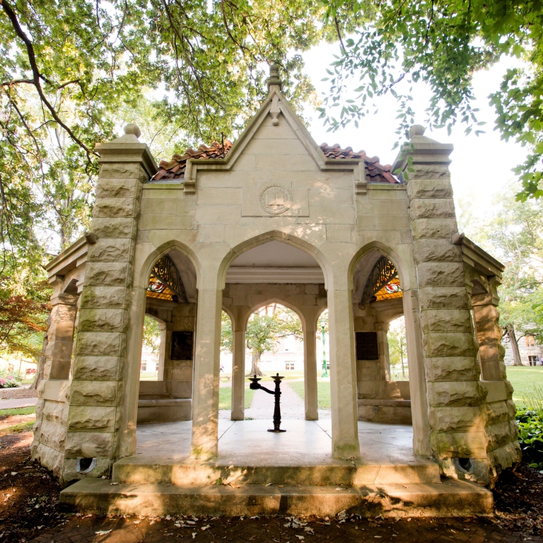 The Rose Well House on the Indiana University Bloomington campus.