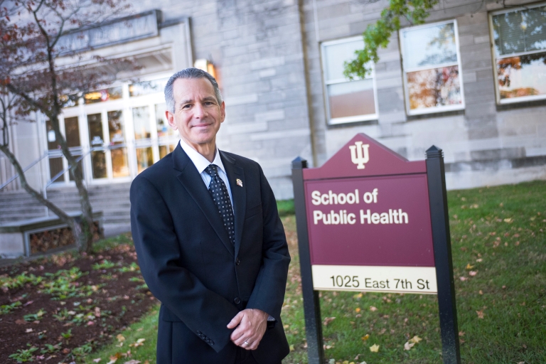 David Allison outside the School of Public Health-Bloomington