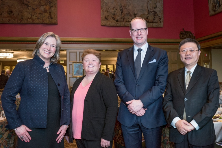 From left: Mary Nold Larimore, Denice Torres, Dean Austen Parrish and Yu-Chi Wang