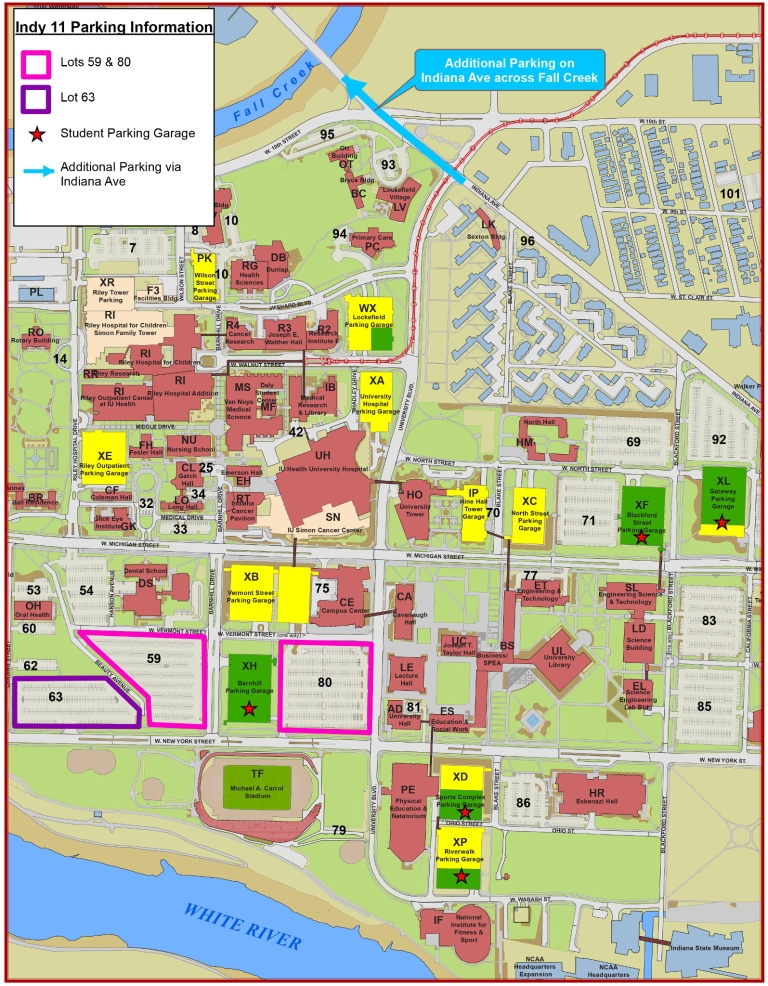 Map of parking changes