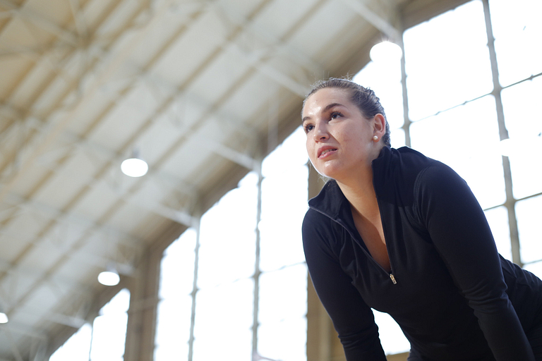 Woman working out. 