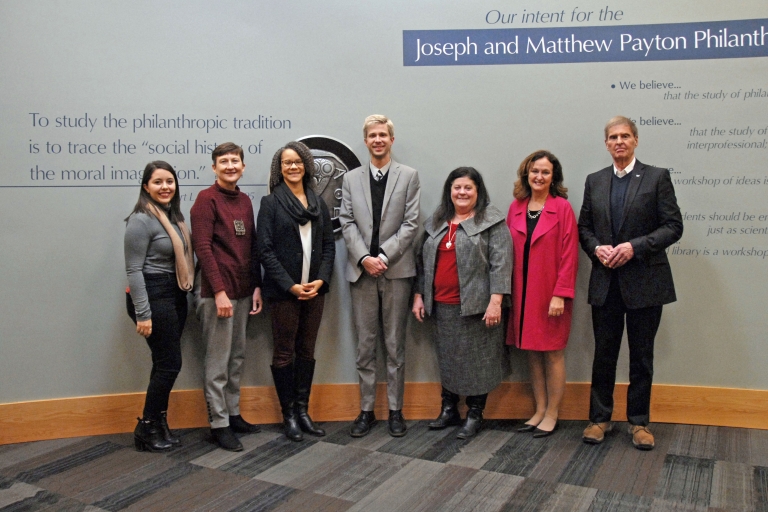 IU students, faculty and administrators with state and federal representatives