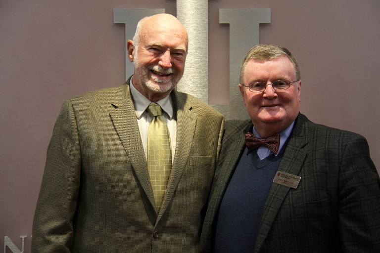 Carl deGraaf and IU Southeast Chancellor Ray Wallace