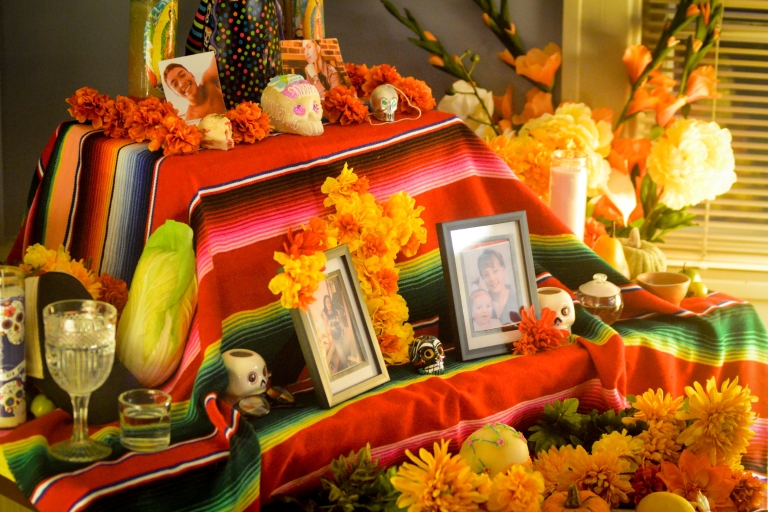 The altar at La Casa in honor of Dia de los Muertos.