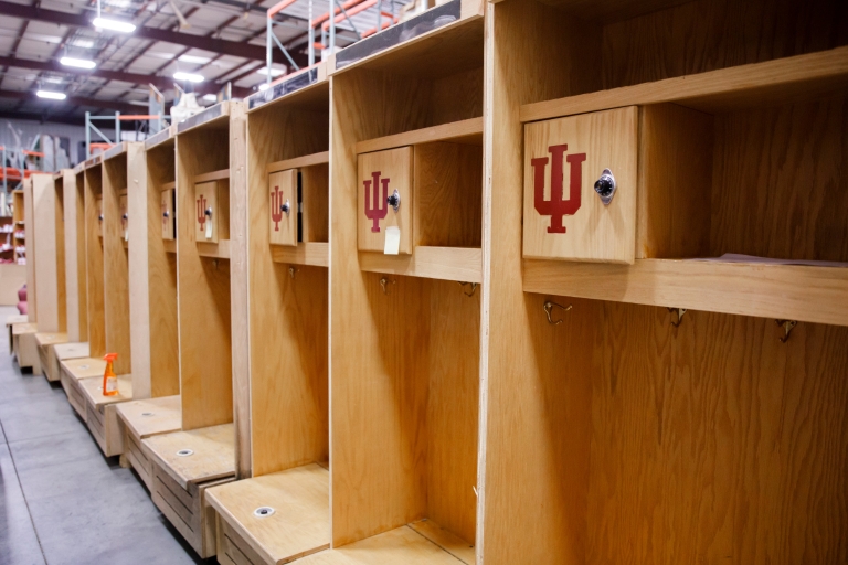 Football lockers available for sale at IU Surplus