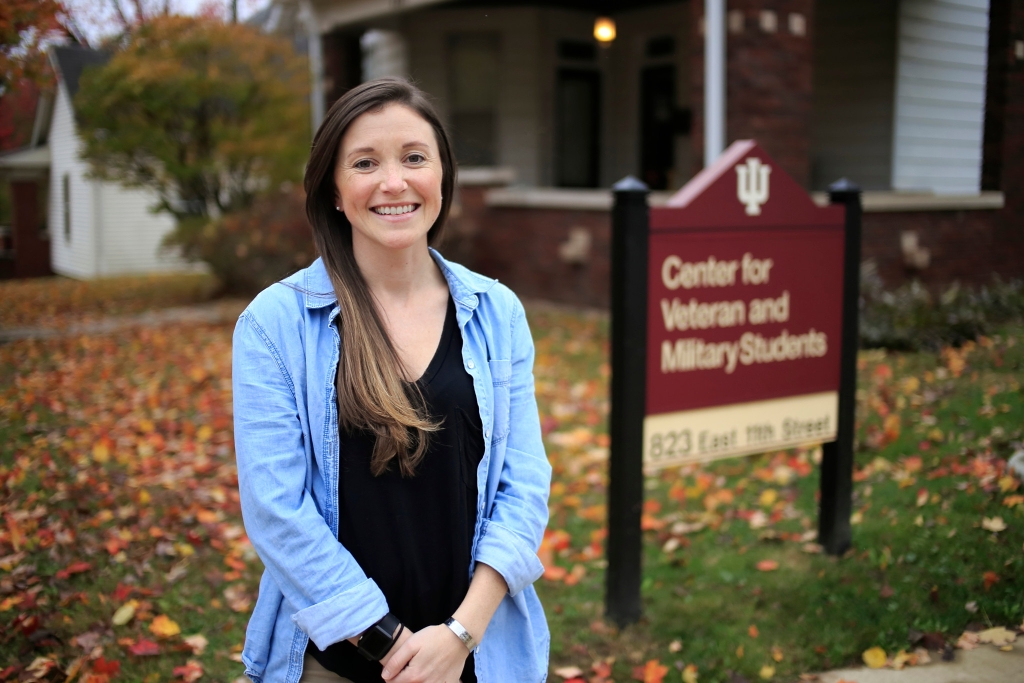 Sarah Bassett, IU Bloomington's first-ever women veteran's outreach coordinator
